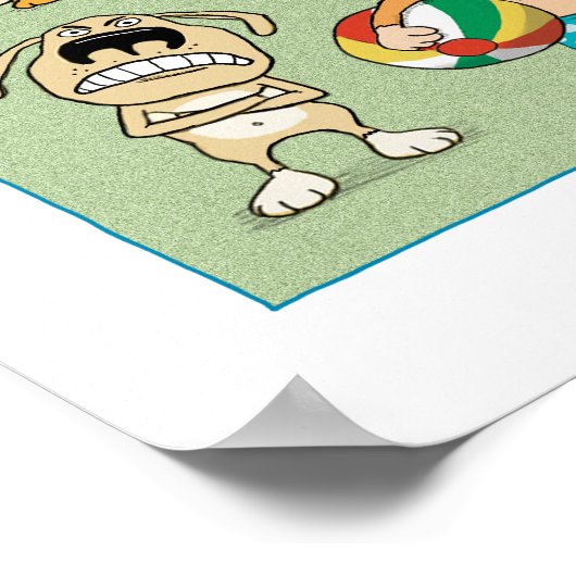 Cute and grappige Dogs Rule poster (Hoek)