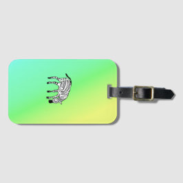 Cute and Happy Kenya Zebra Birthday Bagagelabel