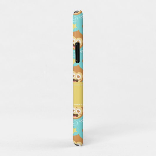Cute and Happy Monkey, Bananas en Stars Pattern Case-Mate iPhone Case (Achterkant/rechts)