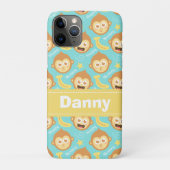 Cute and Happy Monkey, Bananas en Stars Pattern Case-Mate iPhone Case (Achterkant)