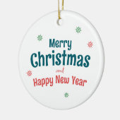 Cute and Happy Penguin Merry Christmas Keramisch Ornament (Links)