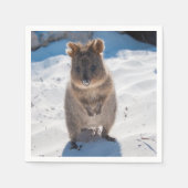 Cute and happy Quokka op het strand in Australië Servet (Voorkant)