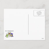 Cute and Jolly Snowmen and Penguins Het is Kerstmi Feestdagenkaart (Achterkant)