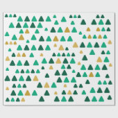 Cute and Minimalistic Green and Golden Woods Cadeaupapier (Vlak)