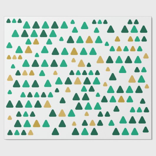 Cute and Minimalistic Green and Golden Woods Cadeaupapier (Vlak)