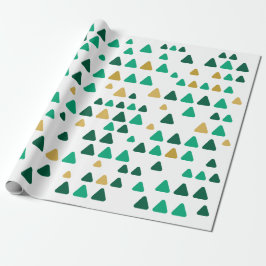 Cute and Minimalistic Green and Golden Woods Cadeaupapier