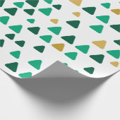 Cute and Minimalistic Green and Golden Woods Cadeaupapier (Hoek)
