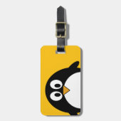 Cute and Modern Cartoon Penguin Bagagelabel (Voorkant verticaal)