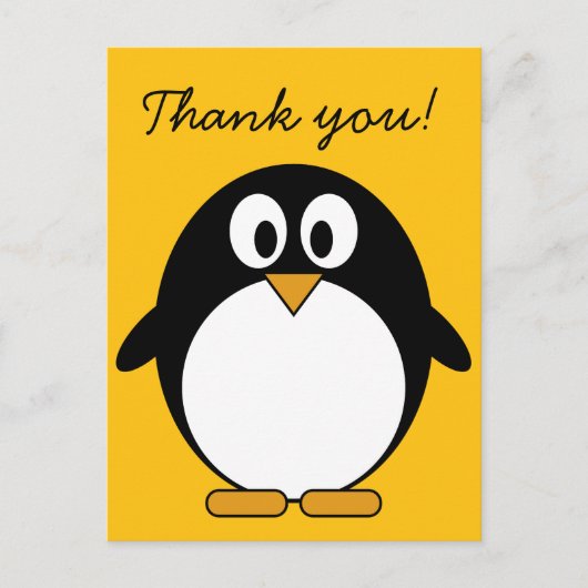 Cute and Modern Cartoon Penguin Briefkaart (Voorkant)