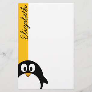 Cute and Modern Cartoon Penguin Briefpapier