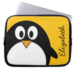 Cute and Modern Cartoon Penguin Laptop Sleeve