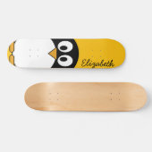 Cute and Modern Cartoon Penguin Persoonlijk Skateboard (Horizontaal)