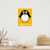 Cute and Modern Cartoon Penguin Poster (Keuken)