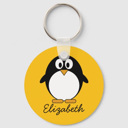Cute and Modern Cartoon Penguin Sleutelhanger (Voorkant)