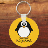 Cute and Modern Cartoon Penguin Sleutelhanger (Voorkant)