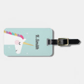 Cute and Modern Rainbow Unicorn Bagagelabel (Voorkant horizontaal)