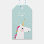 Cute and Modern Rainbow Unicorn Cadeaulabel (Voorkant)