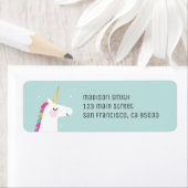 Cute and Modern Rainbow Unicorn Etiket (Insitu)