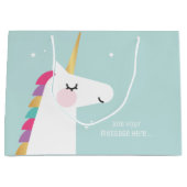 Cute and Modern Rainbow Unicorn Groot Cadeauzakje (Voorkant)