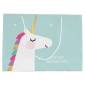 Cute and Modern Rainbow Unicorn Groot Cadeauzakje (Achterkant)