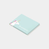 Cute and Modern Rainbow Unicorn Post-it® Notes (Schuin)