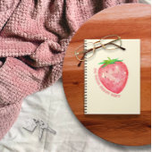 Cute and Motivational Strawberry Notebook Notitieboek