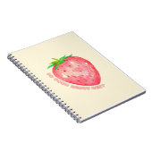 Cute and Motivational Strawberry Notebook Notitieboek (Rechterzijde)