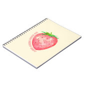 Cute and Motivational Strawberry Notebook Notitieboek (Linkerzijde)