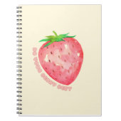 Cute and Motivational Strawberry Notebook Notitieboek (Voorkant)