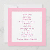 Cute and Pink "Het is een meisje" Baby shower Kaart (Achterkant)