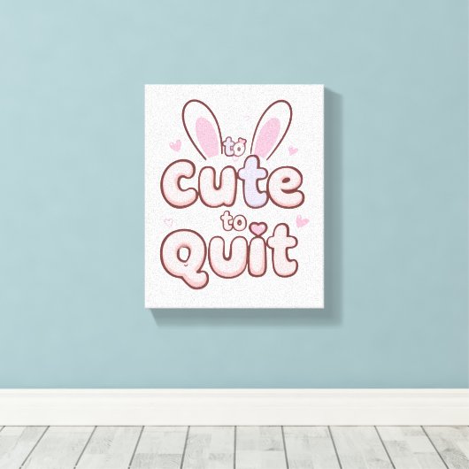 Cute and Playful Encouragement Canvas Afdruk (Insitu (Houten vloer))