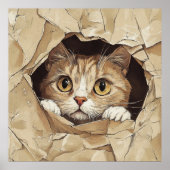 Cute and Playful Kitten Poster (Voorkant)