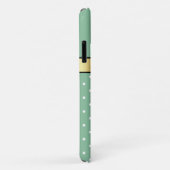 Cute and Playful Polka Dot on Peapod Green, Gold Case-Mate iPhone Case (Achterkant/rechts)