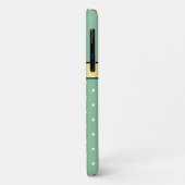 Cute and Playful Polka Dot on Peapod Green, Gold Case-Mate iPhone Case (Achterkant/links)
