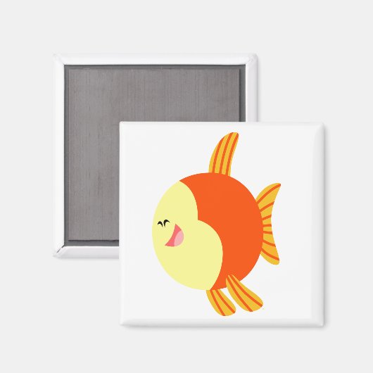 Cute and Plump Cartoon Fish Magnet (Voorkant / Achterkant)