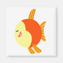 Cute and Plump Cartoon Fish Magnet