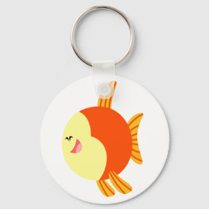 Cute and Plump Cartoon Fish Sleutelhanger