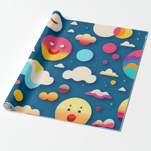 Cute and Quirky Fun Cartoon Pattern Cadeaupapier