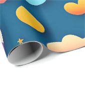 Cute and Quirky Fun Cartoon Pattern Cadeaupapier (Rol Hoek)