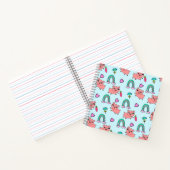 Cute and Quirky Pigs and Rainbows Pattern Notitieboek (Binnen)
