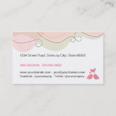 Cute and Romantic Business Card Visitekaartje (Achterkant)