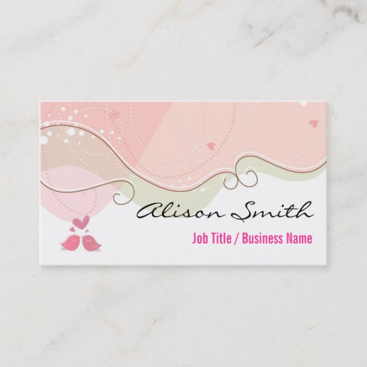 Cute and Romantic Business Card Visitekaartje (Voorkant)