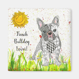 Cute and Schattig French Bulldog Magnet 2"