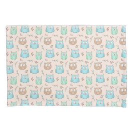 Cute and Schattig Tiny Owls Birds Pattern | Kussensloop