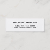 Cute and simple Hello! business card Mini Visitekaartje (Achterkant)