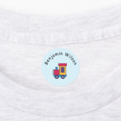 Cute and Simple Transportation Custom Name Kids Labels (Aangebracht)