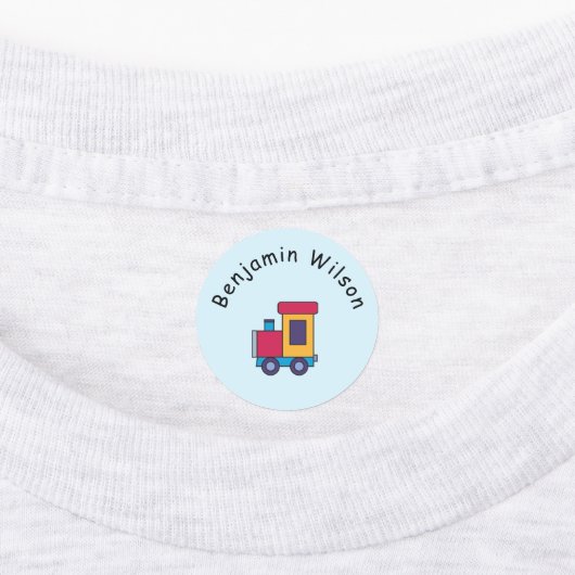 Cute and Simple Transportation Custom Name Kids Labels (Aangebracht)