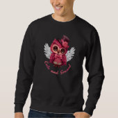 Cute and Smart Pink Owl Angel in a Top Hat and Bow (Voorkant)