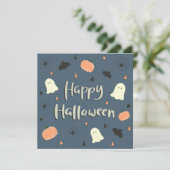 Cute and Spooky Happy Halloween Aankondiging (Staand voorkant)
