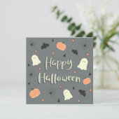 Cute and Spooky Happy Halloween Aankondiging (Staand voorkant)